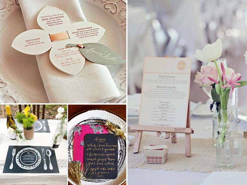 Menu mariage original - Le mariage