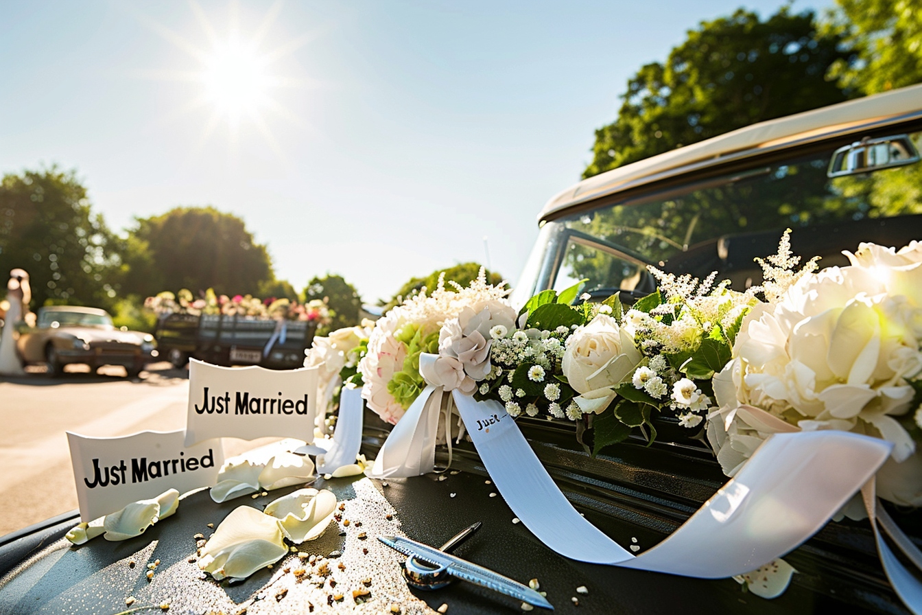 Comment réussir la décoration de voiture pour un mariage ?