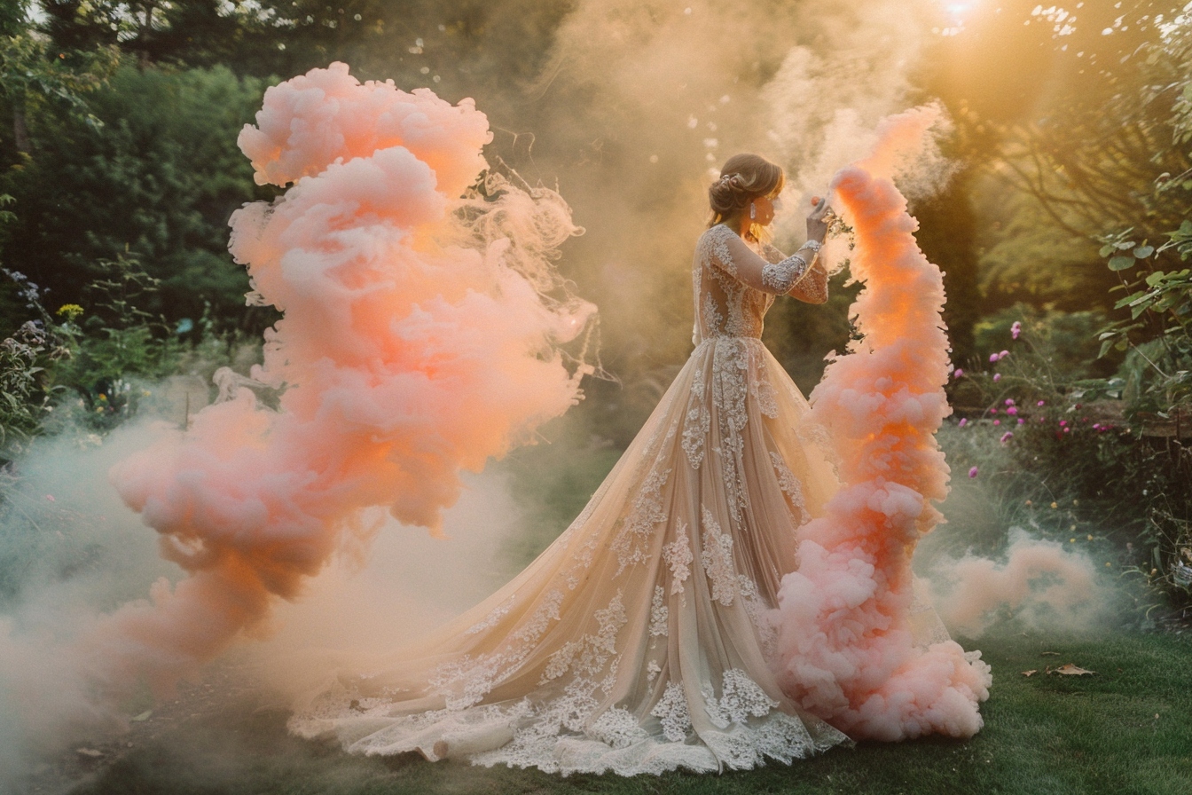 Sélectionner le fumigène adapté à votre thème de mariage
